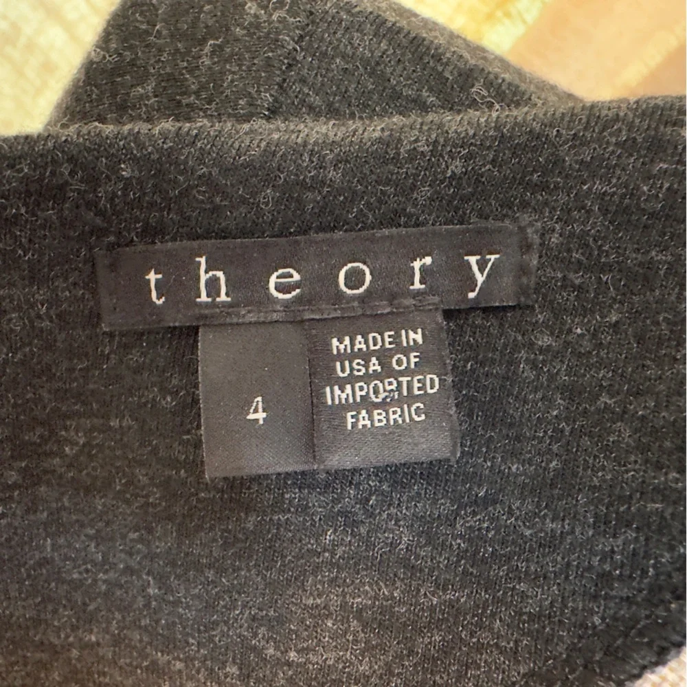 Theory, charcoal gray, long sleeve, midi, A-line dress, size 4 - Picture 3 of 13
